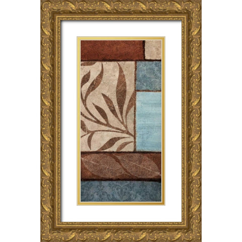 Simple Flow 2 Gold Ornate Wood Framed Art Print with Double Matting by Emery, Kristin