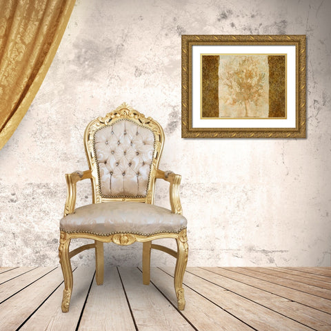 Tree II Gold Ornate Wood Framed Art Print with Double Matting by Emery, Kristin