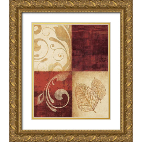 Red DÃ©cor by 4 Gold Ornate Wood Framed Art Print with Double Matting by Emery, Kristin