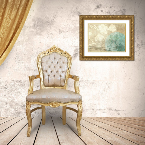 Paradise Moon V Gold Ornate Wood Framed Art Print with Double Matting by Emery, Kristin