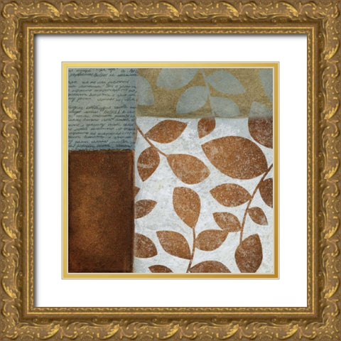 Leaf Letter II Gold Ornate Wood Framed Art Print with Double Matting by Emery, Kristin