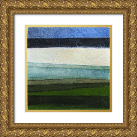 Stripes Right Gold Ornate Wood Framed Art Print with Double Matting by Emery, Kristin