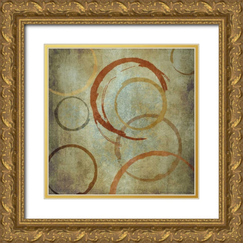 Vintage Circels IA Gold Ornate Wood Framed Art Print with Double Matting by Emery, Kristin