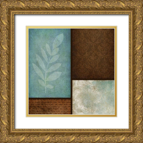 Patterns and Ferns I Gold Ornate Wood Framed Art Print with Double Matting by Emery, Kristin