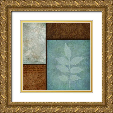 Patterns and Ferns II Gold Ornate Wood Framed Art Print with Double Matting by Emery, Kristin