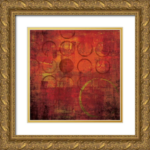 Red Hot I Gold Ornate Wood Framed Art Print with Double Matting by Emery, Kristin