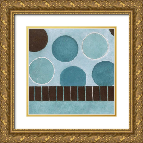 Bubbles 2 Gold Ornate Wood Framed Art Print with Double Matting by Emery, Kristin