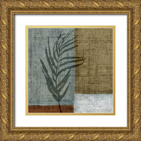 Flower I Gold Ornate Wood Framed Art Print with Double Matting by Emery, Kristin