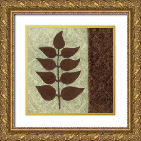 Fern II Gold Ornate Wood Framed Art Print with Double Matting by Emery, Kristin