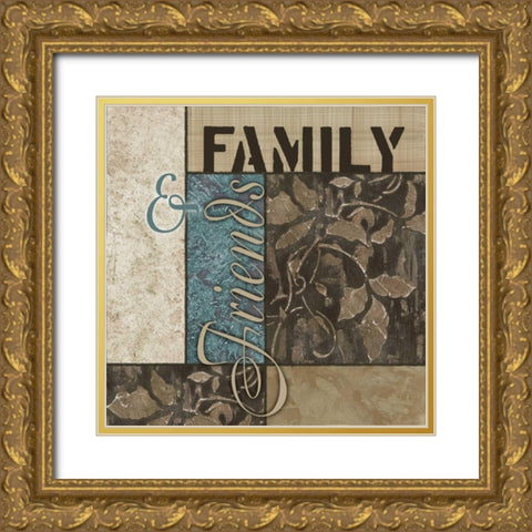 Family and Friends Gold Ornate Wood Framed Art Print with Double Matting by Emery, Kristin