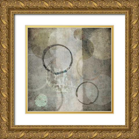 Stone Circles I Gold Ornate Wood Framed Art Print with Double Matting by Emery, Kristin