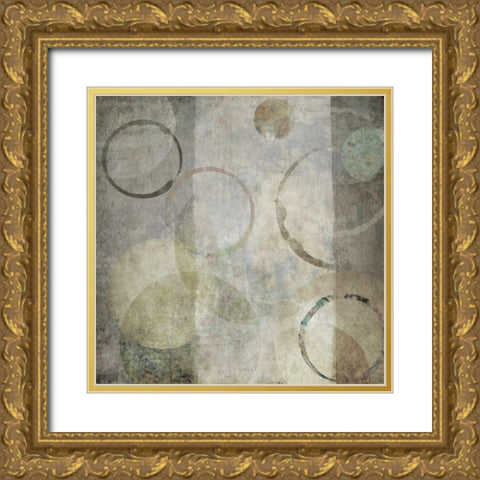 Stone Circles II Gold Ornate Wood Framed Art Print with Double Matting by Emery, Kristin
