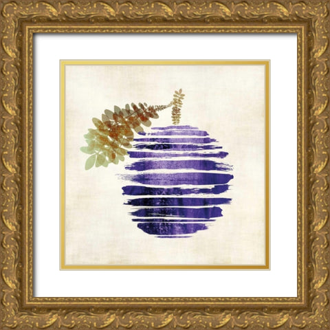 Plum Gold Ornate Wood Framed Art Print with Double Matting by Emery, Kristin