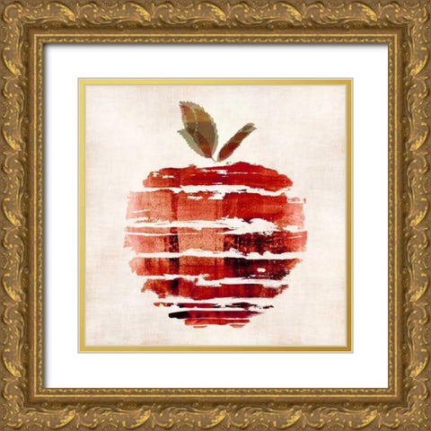 Apple Gold Ornate Wood Framed Art Print with Double Matting by Emery, Kristin