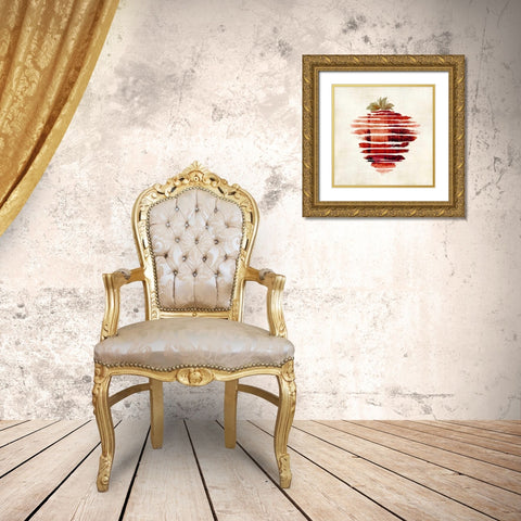 Strawberry Gold Ornate Wood Framed Art Print with Double Matting by Emery, Kristin