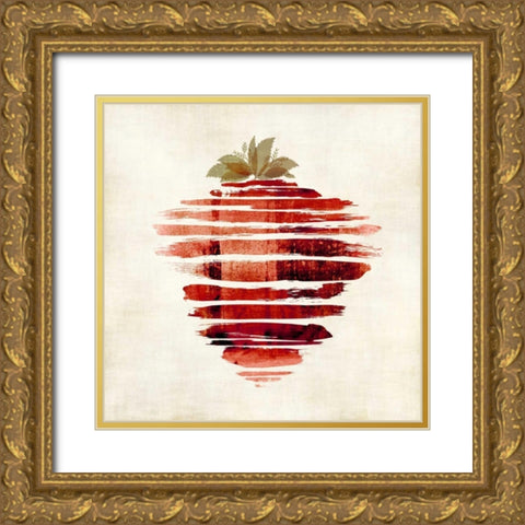 Strawberry Gold Ornate Wood Framed Art Print with Double Matting by Emery, Kristin