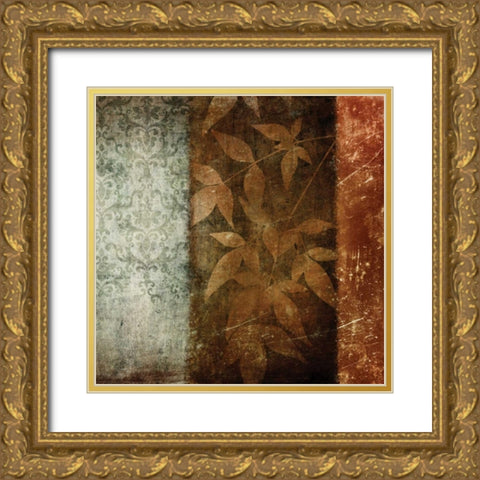 Spice Leaves I Gold Ornate Wood Framed Art Print with Double Matting by Emery, Kristin