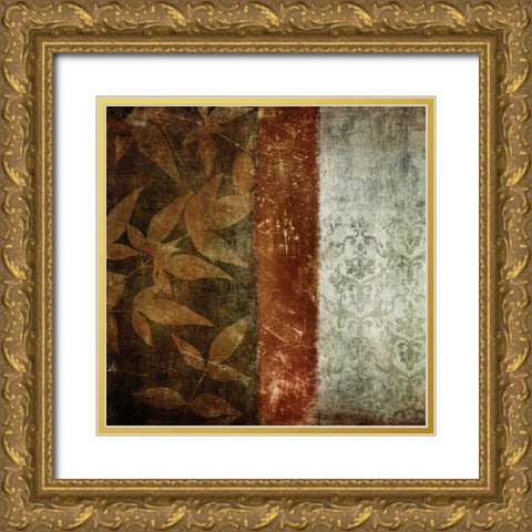 Spice Leaves II Gold Ornate Wood Framed Art Print with Double Matting by Emery, Kristin