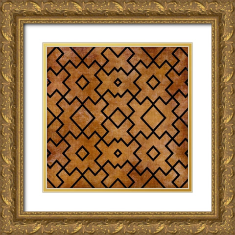 Pattern Mate Gold Ornate Wood Framed Art Print with Double Matting by Emery, Kristen
