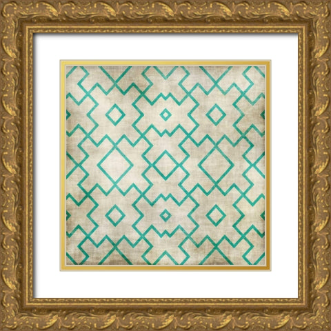 Pattern I Gold Ornate Wood Framed Art Print with Double Matting by Emery, Kristin