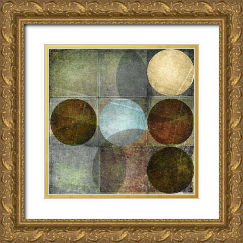 Box of Circles II Gold Ornate Wood Framed Art Print with Double Matting by Emery, Kristin