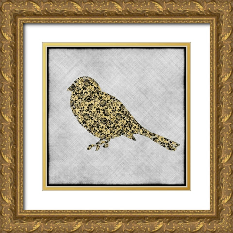 Single Bird I Gold Ornate Wood Framed Art Print with Double Matting by Emery, Kristin