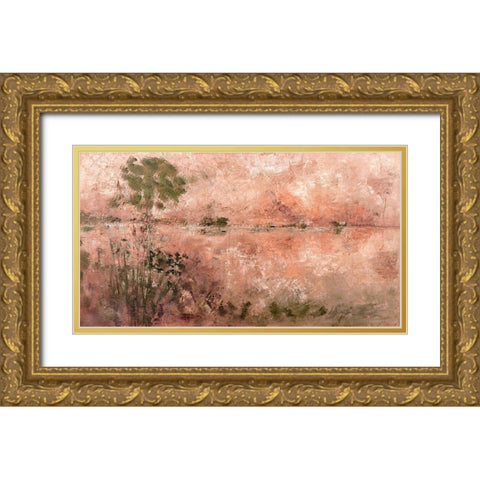 First Light Gold Ornate Wood Framed Art Print with Double Matting by Kruk