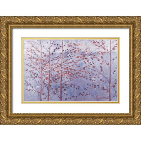 Lavender Moments Gold Ornate Wood Framed Art Print with Double Matting by Kruk