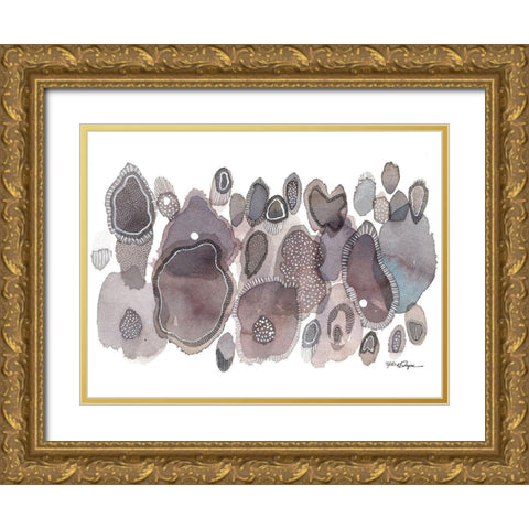 Close Evolutions 4 Gold Ornate Wood Framed Art Print with Double Matting by Rupe, Kim