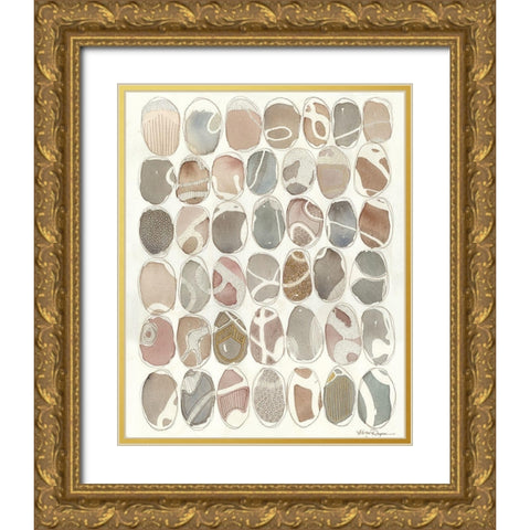 Painted Rock Gold Ornate Wood Framed Art Print with Double Matting by Rupe, Kim