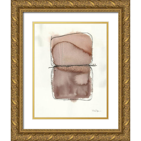 Vertical Interlock Gold Ornate Wood Framed Art Print with Double Matting by Rupe, Kim