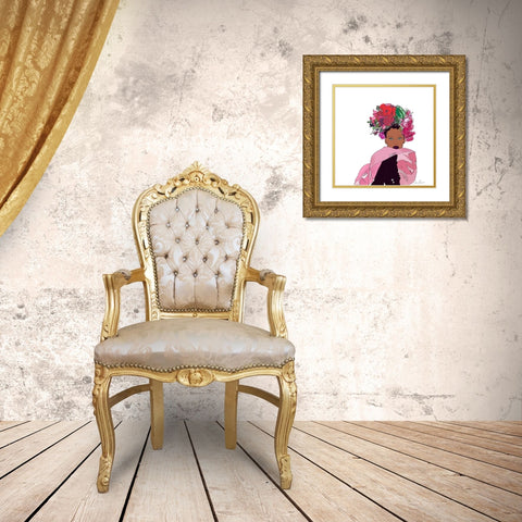 Fashionista Gold Ornate Wood Framed Art Print with Double Matting by Elizabeth, Sara