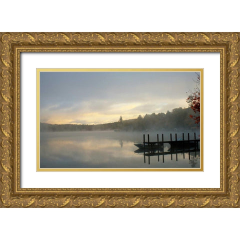 On The Dock Gold Ornate Wood Framed Art Print with Double Matting by Grey, Jace