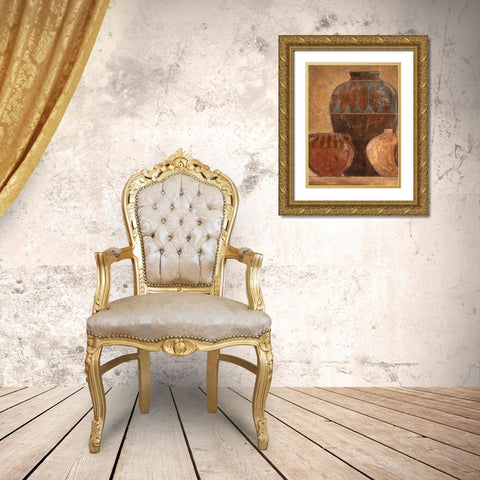 Pots II Gold Ornate Wood Framed Art Print with Double Matting by Davey, Linda