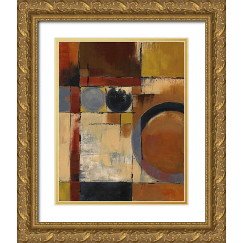 Jazz II Gold Ornate Wood Framed Art Print with Double Matting by Davey, Linda