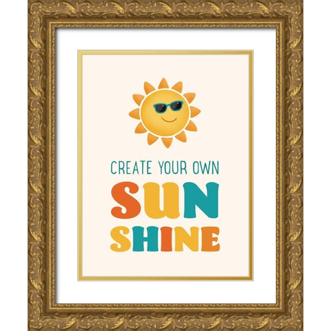 Create Your Own Sunshine Gold Ornate Wood Framed Art Print with Double Matting by McFarland, Leslie