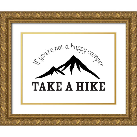 Take A Hike Gold Ornate Wood Framed Art Print with Double Matting by McFarland, Leslie