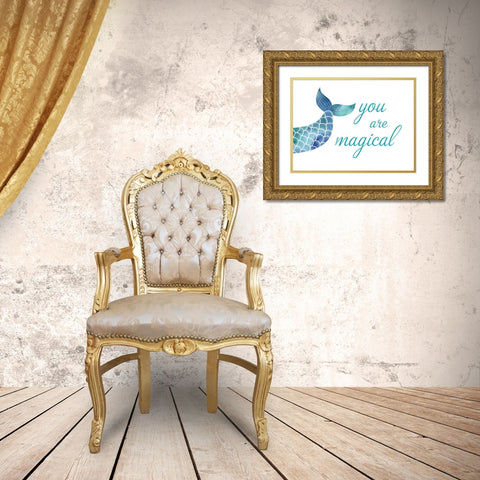 You Are Magical Gold Ornate Wood Framed Art Print with Double Matting by McFarland, Leslie