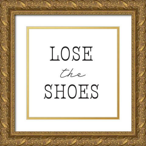 Lose The Shoes Gold Ornate Wood Framed Art Print with Double Matting by McFarland, Leslie