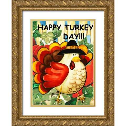 Turkey Gold Ornate Wood Framed Art Print with Double Matting by Korsgaden, Laurie