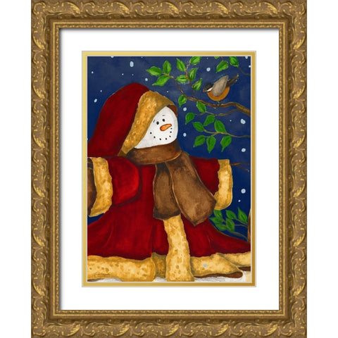 Holiday Evening Gold Ornate Wood Framed Art Print with Double Matting by Korsgaden, Laurie