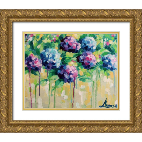 Hydr 1 Gold Ornate Wood Framed Art Print with Double Matting by Colberg, Lisa
