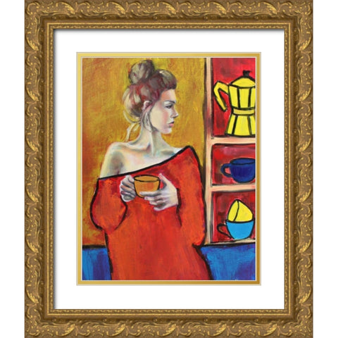 Llady 1 Gold Ornate Wood Framed Art Print with Double Matting by Colberg, Lisa