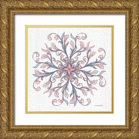 Florentine Scroll 1 Gold Ornate Wood Framed Art Print with Double Matting by Rossi, Lorraine