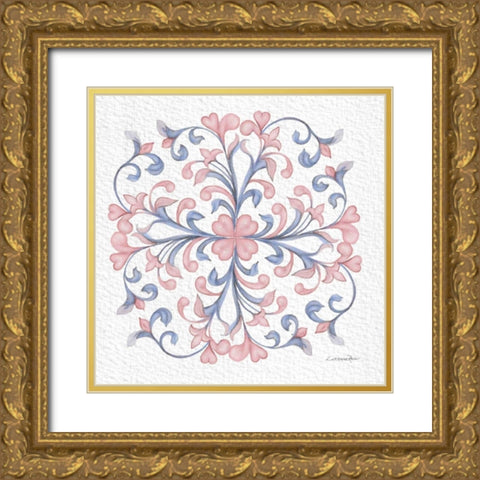 Florentine Scroll 3 Gold Ornate Wood Framed Art Print with Double Matting by Rossi, Lorraine