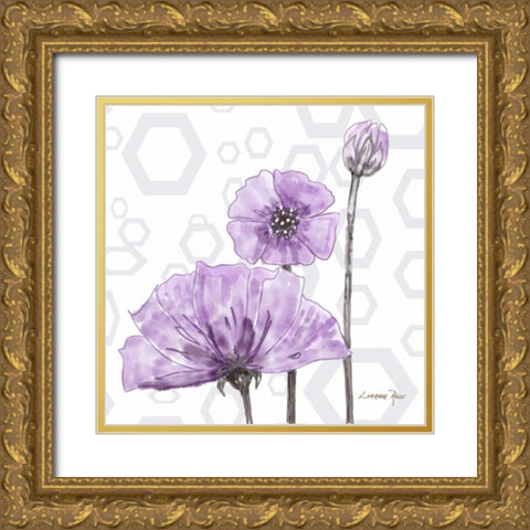 Poppy Arch 1 Gold Ornate Wood Framed Art Print with Double Matting by Rossi, Lorraine