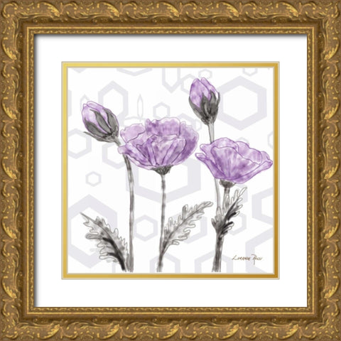 Poppy Arch 2 Gold Ornate Wood Framed Art Print with Double Matting by Rossi, Lorraine