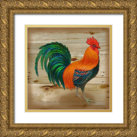 Henrietta Wood 2 Gold Ornate Wood Framed Art Print with Double Matting by Rossi, Lorraine