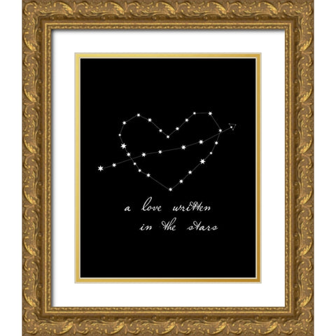 A Love Written Gold Ornate Wood Framed Art Print with Double Matting by Straatsma, Leah