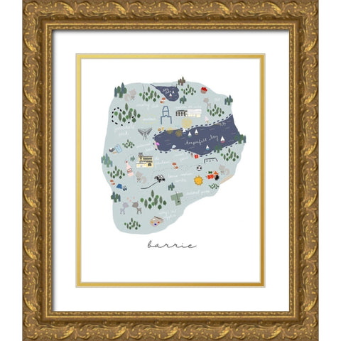 Barrie Print Gold Ornate Wood Framed Art Print with Double Matting by Straatsma, Leah